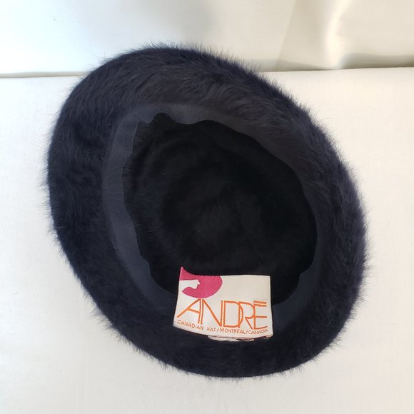 ANDRE CANADIAN HAT Angora wool blend Navy blue - Picture 5 of 7